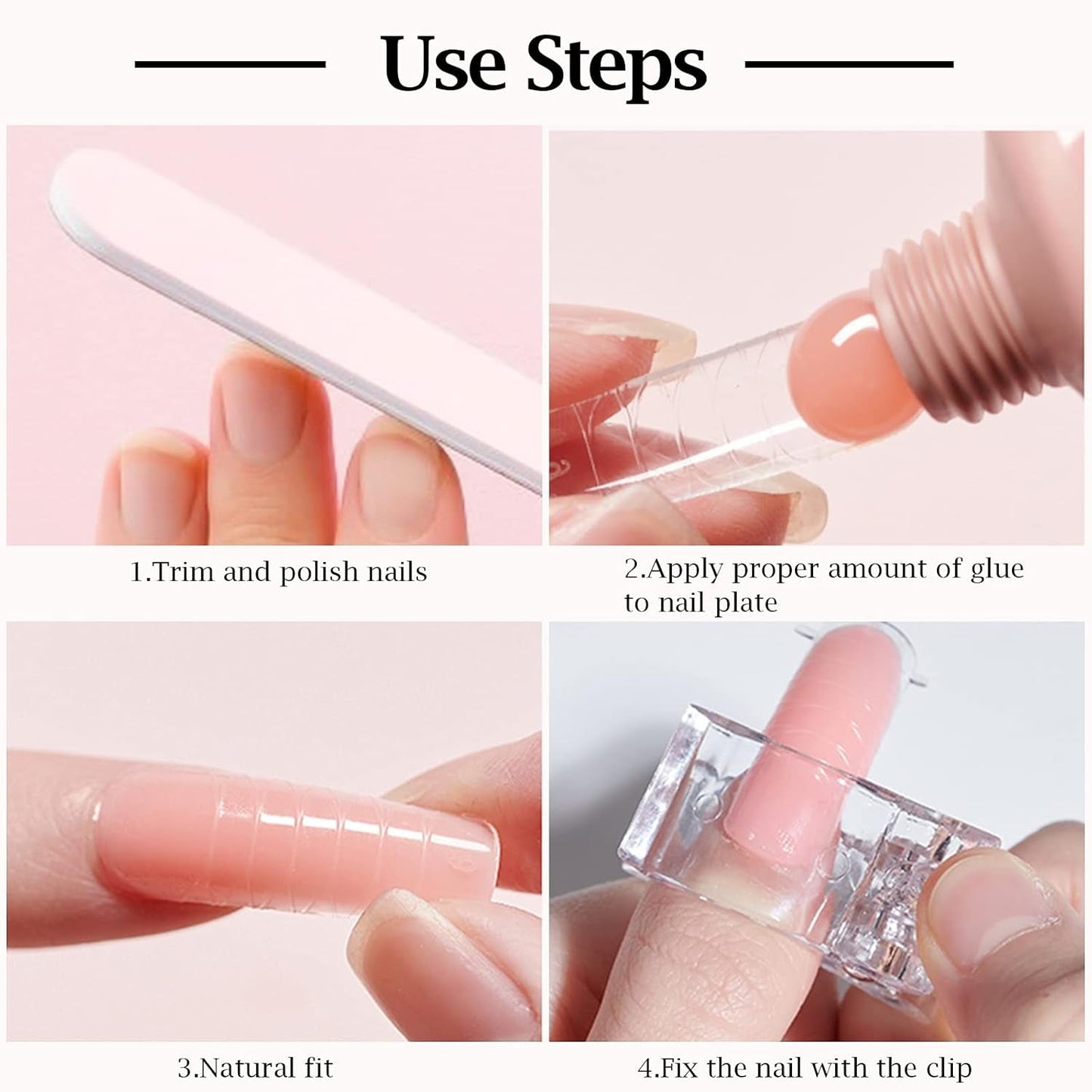 Klipsy do paznokci, klipsy do manicure, przezroczyste klipsy do paznokci, przezroczyste klipsy poliżelowe, szybkie przedłużanie paznokci, asystent żelu, 10 szt.