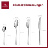 Gerlach 1760 Zestaw Tunea, Sztućce ze stali nierdzewnej, 24 szt., 6 osób Kuchnia Naty Shop