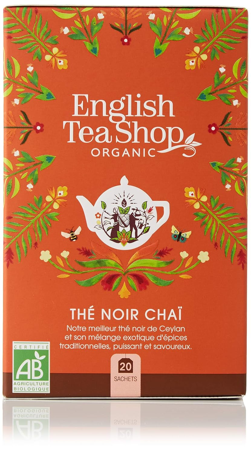 ETS - Czarna herbata Chai, Naturland BIO, 20 torebek herbaty (2 sztuki)
