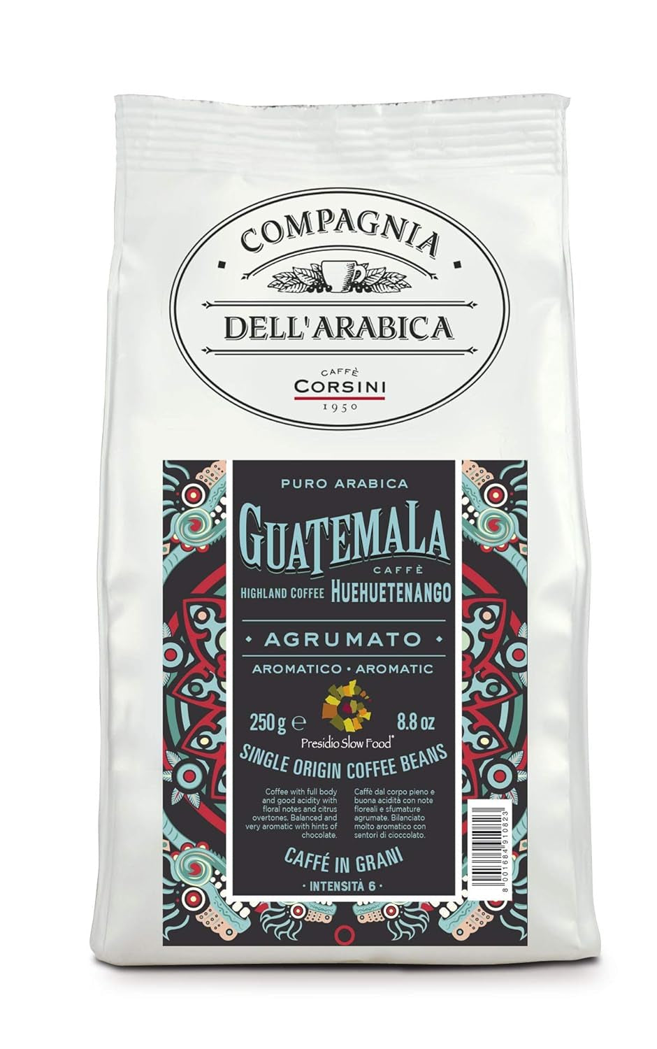 Caffè Corsini - Kaffeebohnen 3x250g Compagnia Dell'Arabica Zestaw Gwatemala/Ęthiopien/El Salvador, Einzelner Ursprung, łącznie 750g