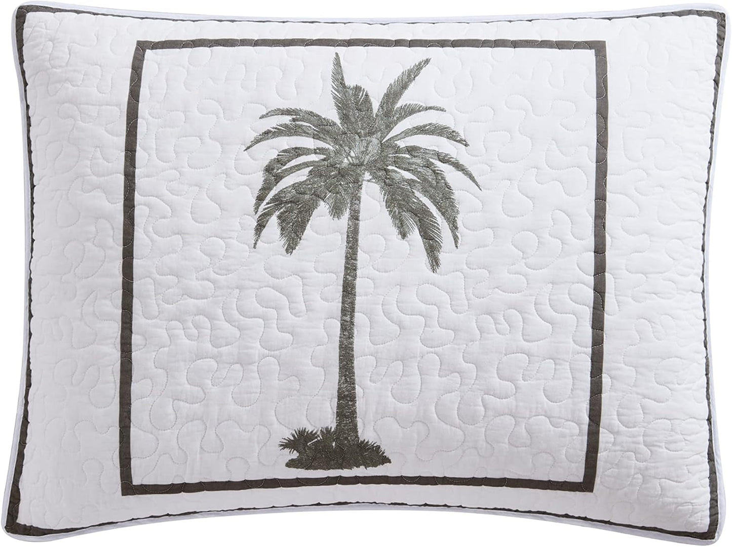 Kolekcja Tommy Bahama Palm Island | Pocieszyciel - 100% bawełna, dwustronny, miękki i oddychający, wstępnie wyprany dla dodatkowej miękkości, łóżko king size, szary Kołdry i kołdry Naty Shop