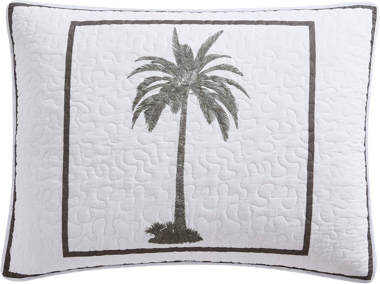 Kolekcja Tommy Bahama Palm Island | Pocieszyciel - 100% bawełna, dwustronny, miękki i oddychający, wstępnie wyprany dla dodatkowej miękkości, łóżko king size, szary Kołdry i kołdry Naty Shop