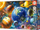 Educa - Puzzle 500 elementów dla dorosłych | Układ Słoneczny, puzzle 500 elementów dla dorosłych i dzieci od 11 lat, planety, kosmos, kosmos (18449) Puzzle Naty Shop