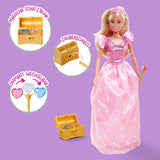 Simba Steffi Love Princess Diamentowa lalka Princess Play z magiczną skrzynią skarbów, berłem i diamentami, 29 cm, 3 lata i więcej