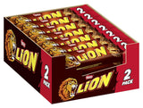 NESTLÉ LION Choco, chrupiący batonik czekoladowy z nadzieniem karmelowym i chrupiącym wafelkiem, opakowanie 24 szt. (24 x 42 g)