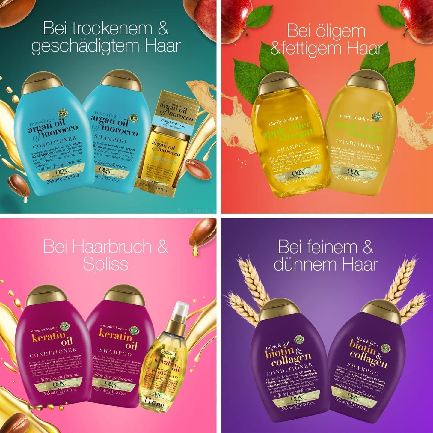 OGX Clarify & Shine Szampon z octem jabłkowym, ocet jabłkowy Pielęgnacja włosów Prysznic i kąpiel Naty Shop