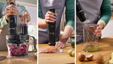 Mikser stojący Bosch Ergomaster Serie 4, 1000 W, Edelstahl-Mixstab, Zerkleinerer, Mix-/Messbecher, Schwarz Kitchen Naty Shop