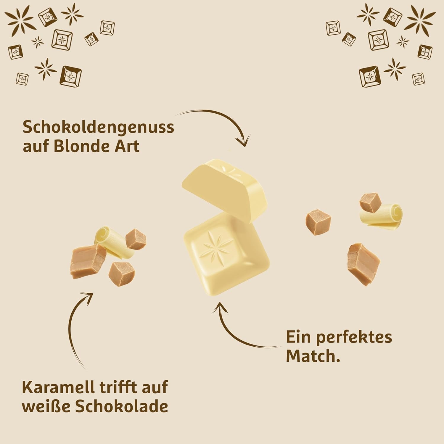 Schogetten Blonde Pure I biała czekolada z karmelem I 100 g I porcjowana pojedynczo (opakowanie 2 szt.)