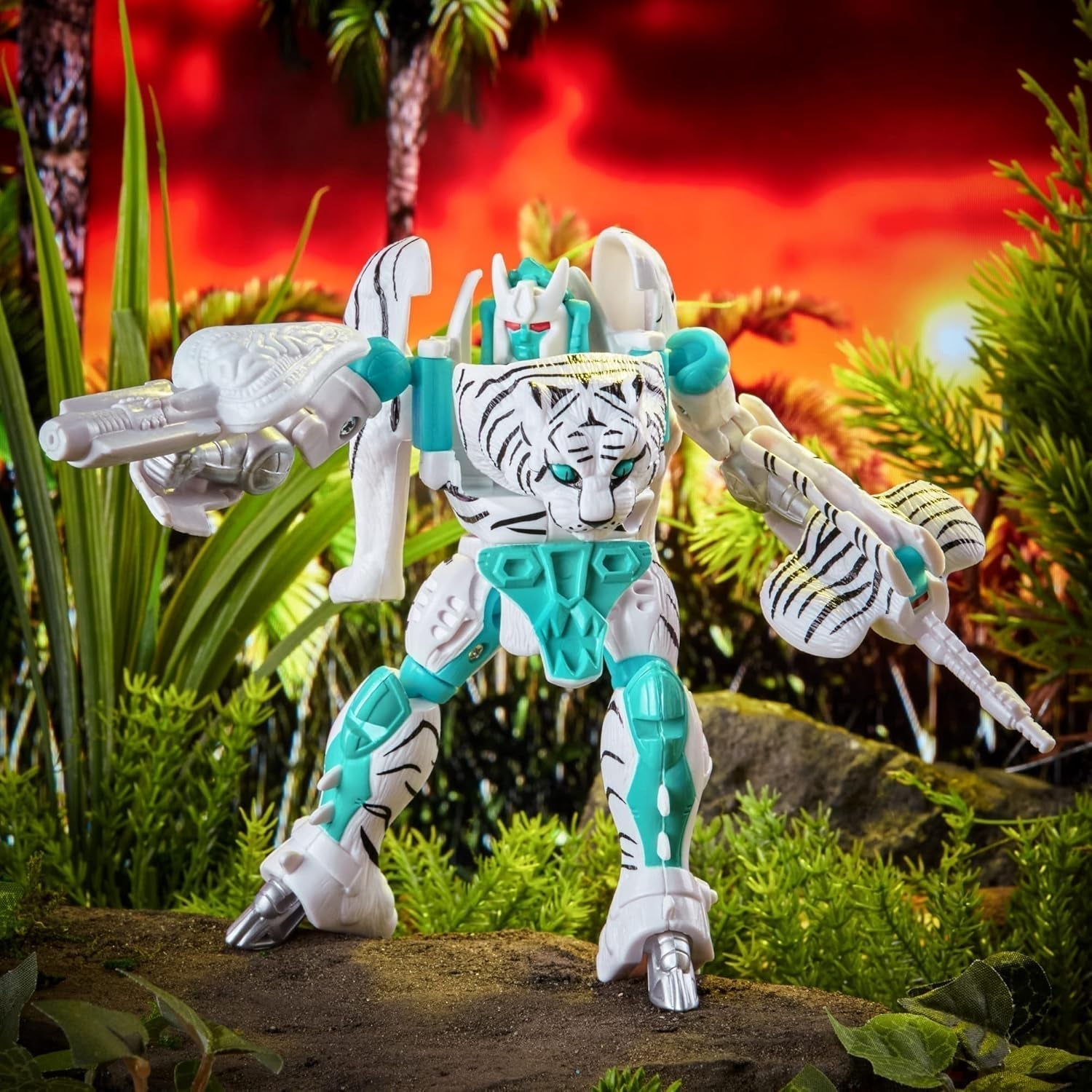 Transformers Toy Vintage Beast Wars, figurka Tigatron do kolekcjonowania (12,5 cm), dla dorosłych i dzieci w wieku 8+, F4225, multi, jeden rozmiar figurki Naty Shop