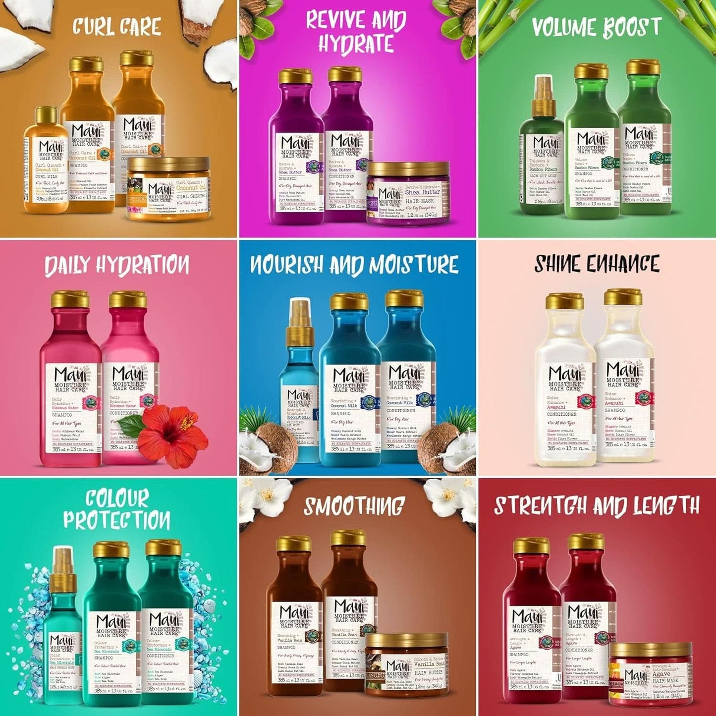 Maui Moisture Revive & Hydrate + masło shea, szampon lub odżywka, 385 ml pod prysznic i do kąpieli Naty Shop