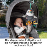 FISHER-PRICE Flap & Go Toucan - pluszowa zabawka do wózka rozwijająca zdolności motoryczne i sensoryczne u noworodków od urodzenia HNX66 Zabawki dla niemowląt Naty Shop