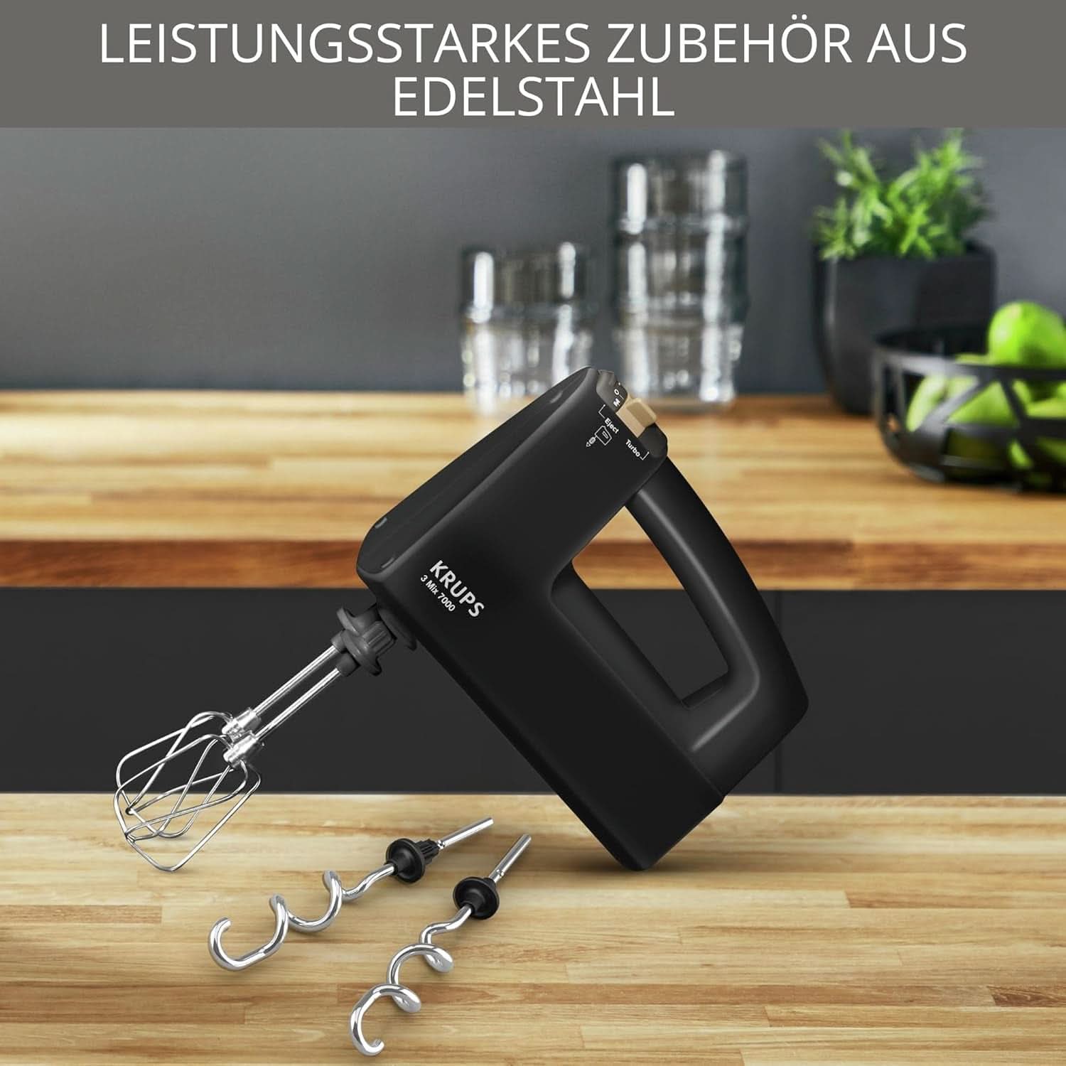Krups 3Mix 7000 Mikser ręczny 60 Jahre Special Edition, 500 Watt, Knet- Und Rührhaken Aus Edelstahl, Langes Netzkabel, Zubehörtasche, F6085811, Schwarz/Kupfer Kitchen Naty Shop