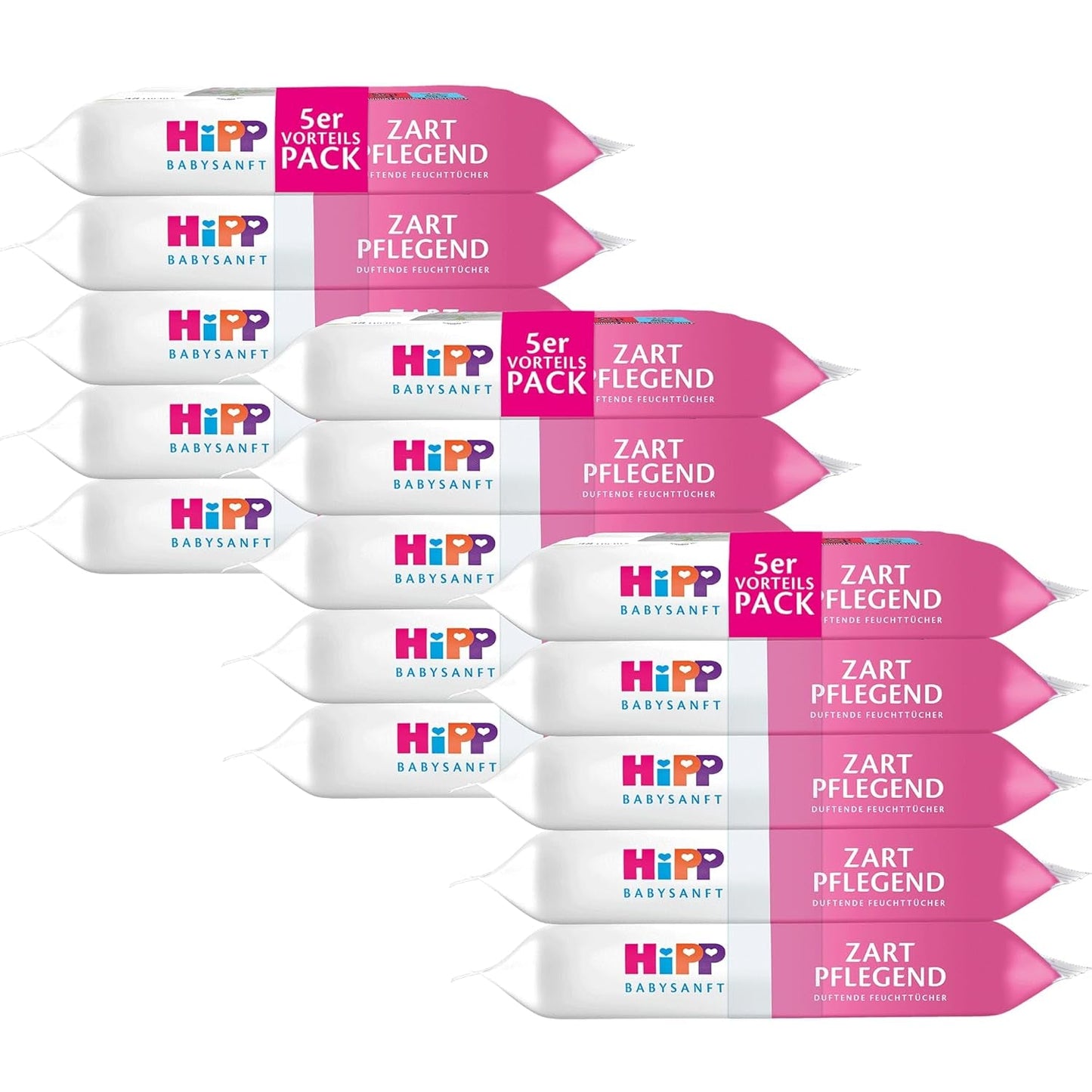 HiPP Babysanft Delicates Chusteczki nawilżane dla niemowląt 720 sztuk (3 x 240) z organicznym ekstraktem z migdałów, wyjątkowo przyjazne dla skóry, do delikatnego czyszczenia wrażliwej skóry dziecka