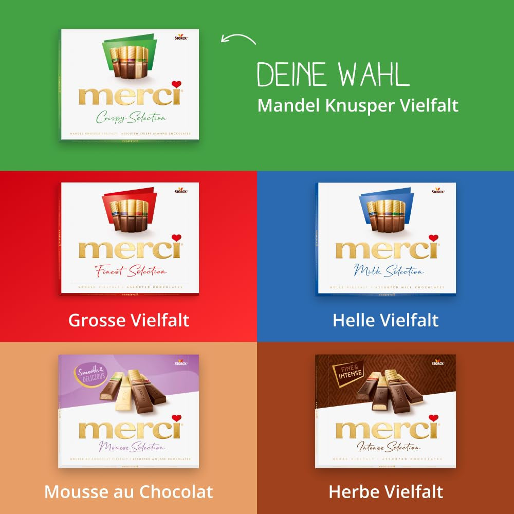 Finest Selection Variety Almond Crunch – 10 x 250g – Nadziewane i nienadziewane specjały czekoladowe