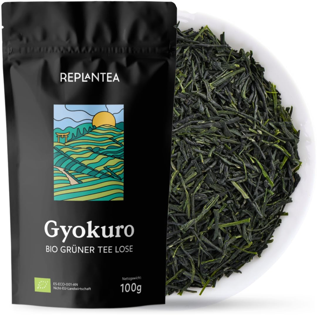 Organiczna japońska zielona herbata Gyokuro (100 g) | Herbata luzem premium | Wyrafinowany smak umami i delikatna słodycz | REPLANT
