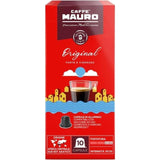 Caffè Mauro Torrefazione Kaffeekapseln Espresso Original, Intensität 10/10-50 Kapsel aus Aluminium - Kompatybilny z Nespresso* Haushalts-Espressomaschinen - Hergestellt in Italy