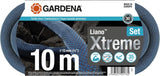 Gardena Liano Xtreme 1/2 cala 10 m Zestaw: Niezwykle wytrzymały tekstylny wąż ogrodowy do kranów wewnętrznych z lekkim, odpornym na warunki atmosferyczne wężem wewnętrznym z PCV (18460-20)