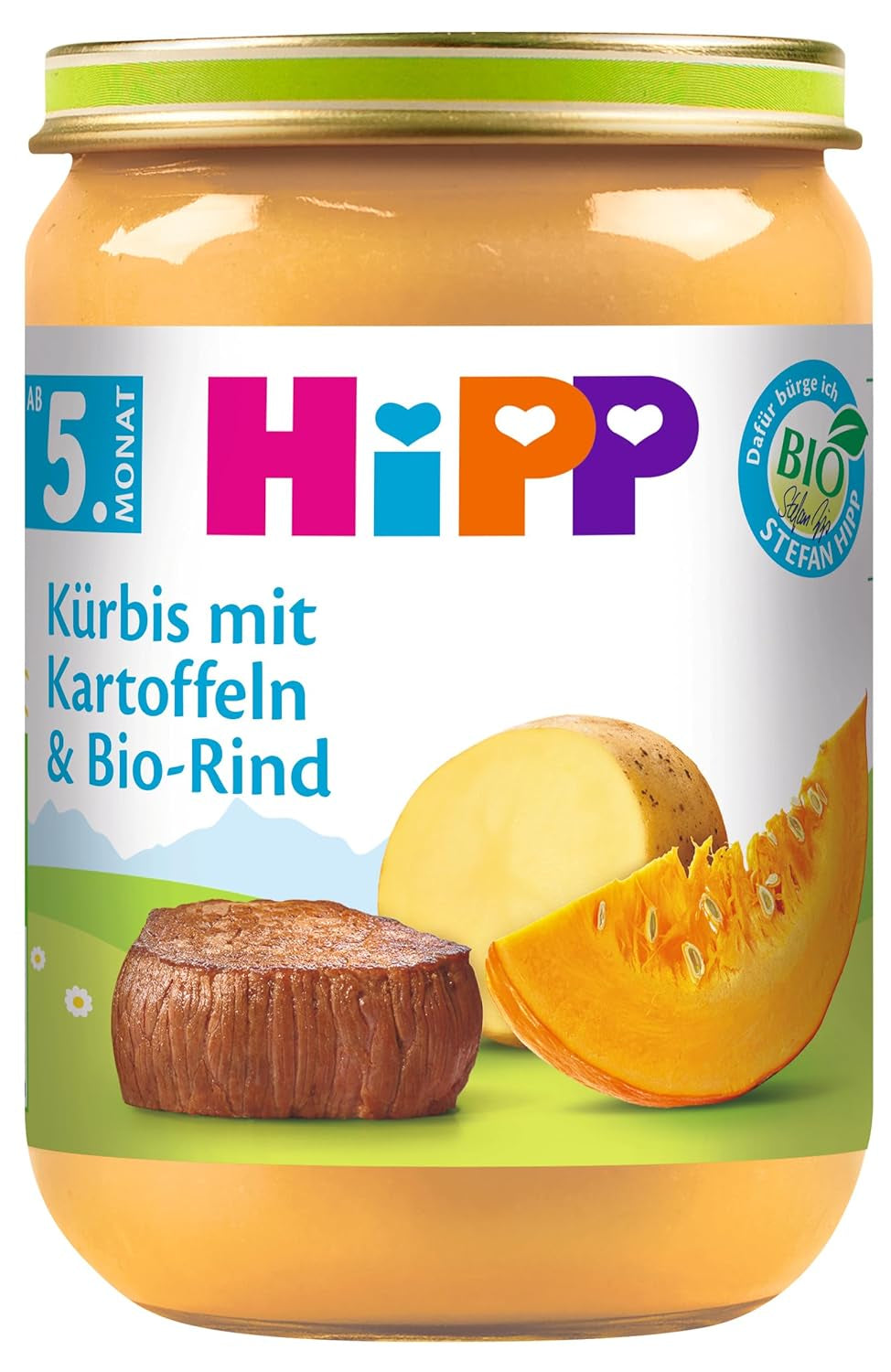 HiPP Dynia Z Ziemniakami i Ekologiczną Wołowiną 6 Op. (6 x 190g)