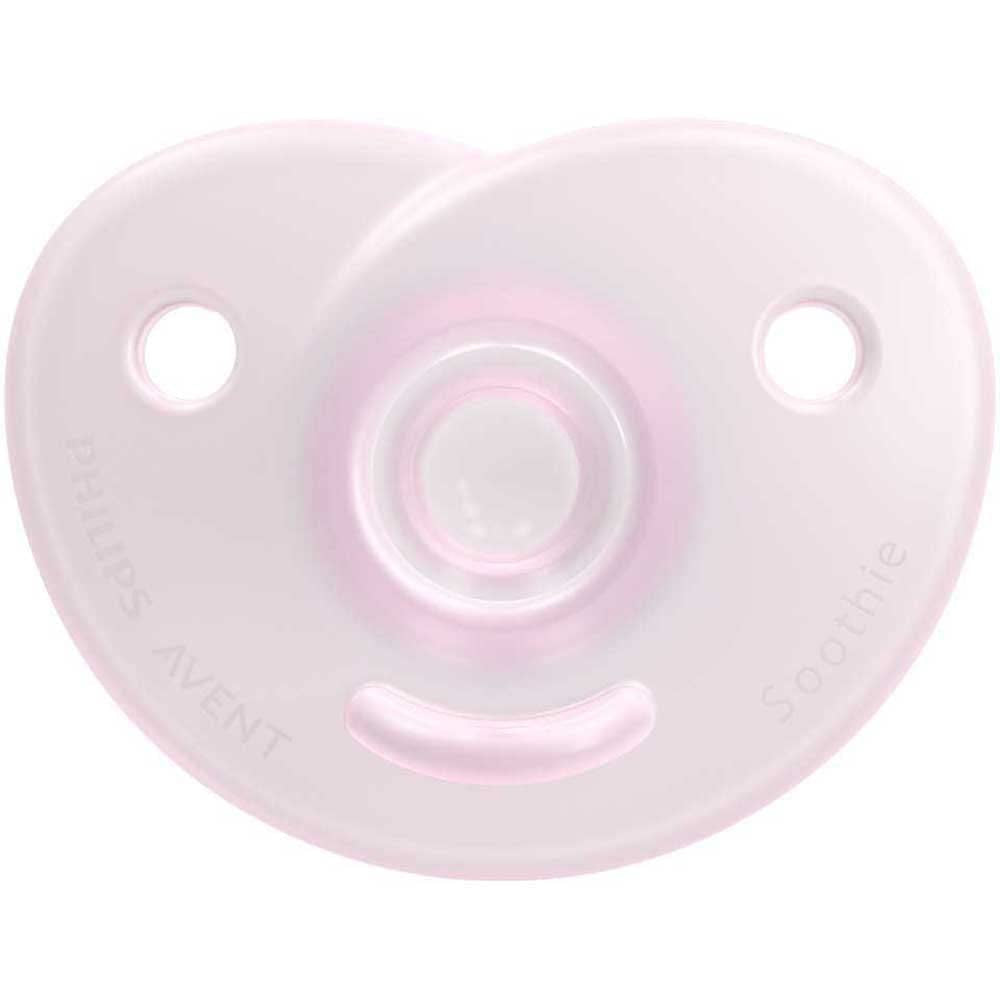Philips AVENT Soothie - smoczek bez BPA dla dzieci w wieku 0-6 miesięcy, różowy/jasnoróżowy (model SCF099/22)