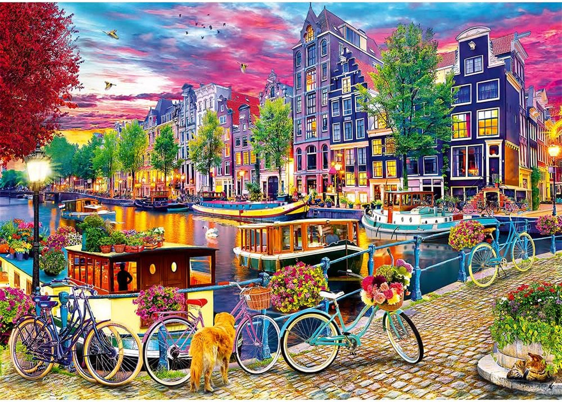 Trefl - Puzzle 2w1: Europejskie Stolice - 2 X 500 elementów - Zestaw dwóch puzzli, DIY, Kreatywna rozrywka, Dla dorosłych i dzieci 10+ Puzzle Naty Shop