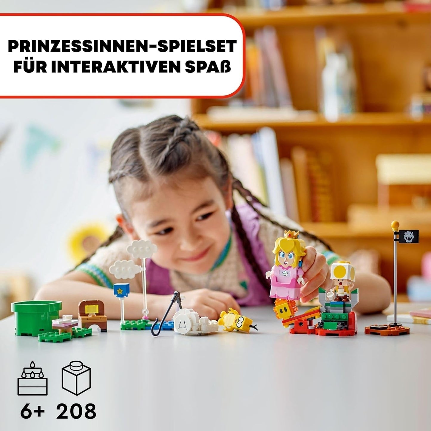 LEGO Super Mario Adventures z interaktywną brzoskwinią, zestaw dla dzieci z żółtą ropuchą, prezent Nintendo dla chłopców, dziewcząt i wszystkich graczy od 6 lat 71441 Zestawy do budowania Besuche den LEGO-Store