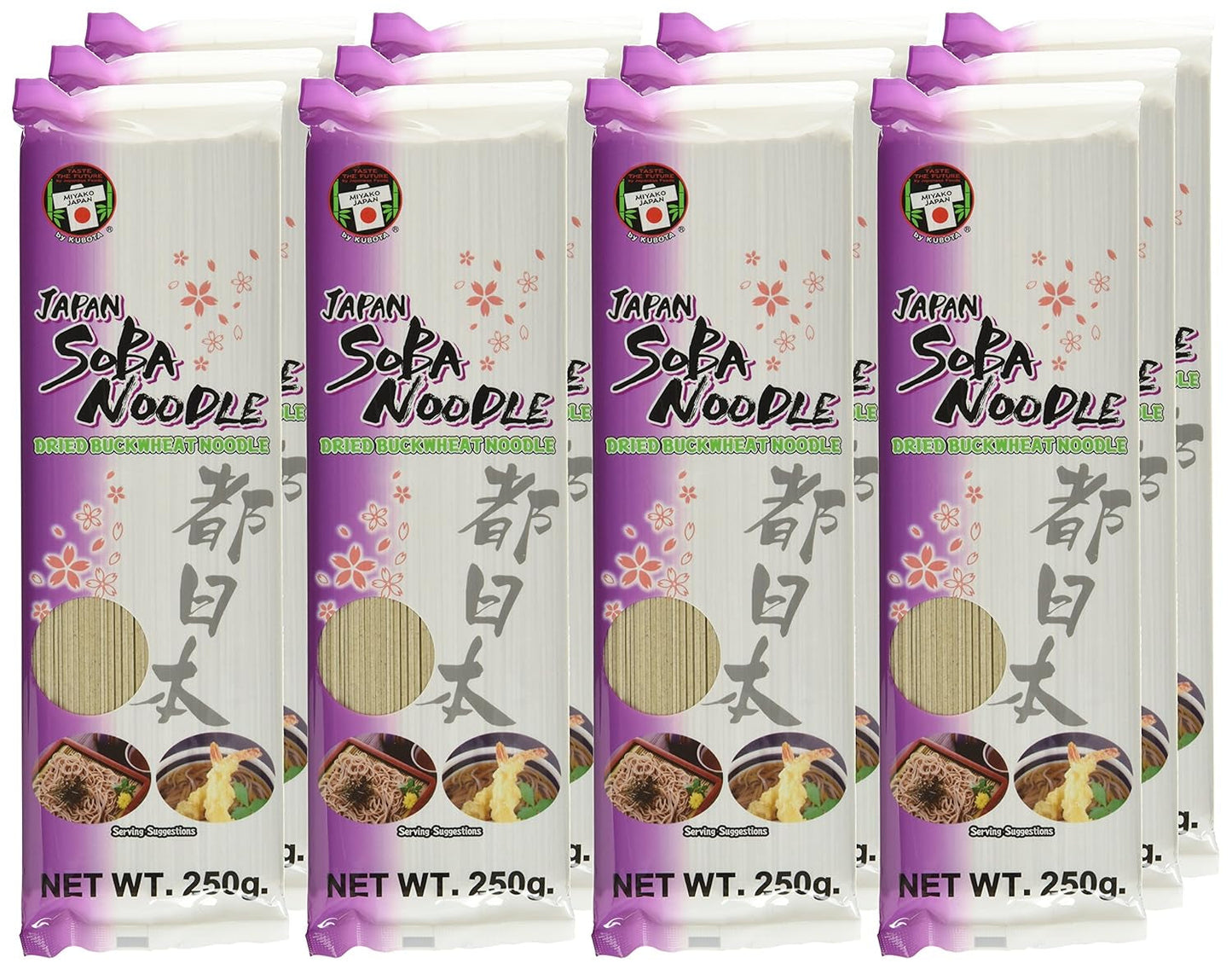 Makaron gryczany Miyako, suchy (Soba), opakowanie 12 sztuk (12 x 250g)