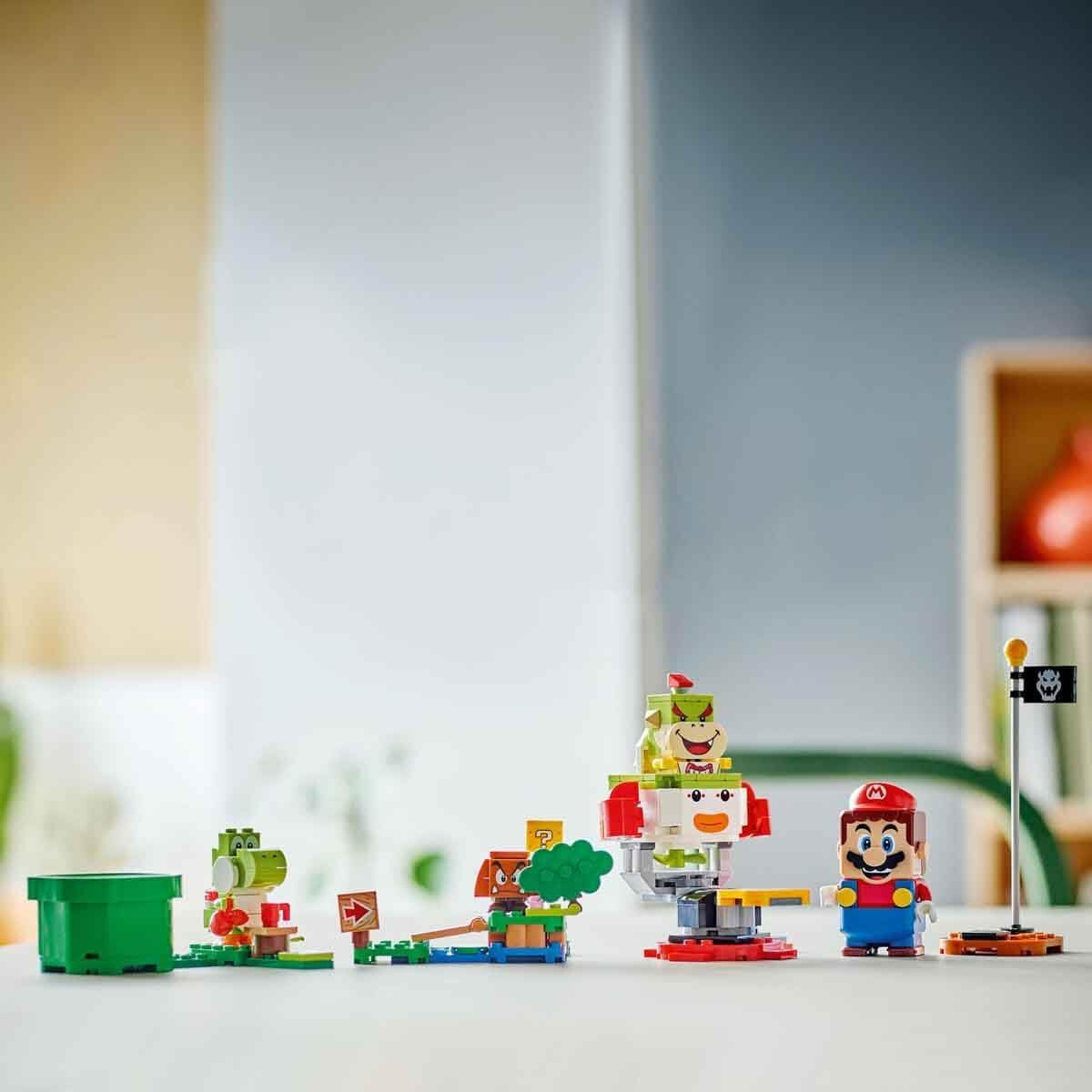 LEGO Super Mario Adventure z interaktywnym Mario, zestaw wózka młodszego klauna, zabawka Yoshi, prezent Nintendo dla chłopców, dziewcząt i graczy w wieku od 6 lat 71439 Zestawy do budowania Besuche w sklepie LEGO