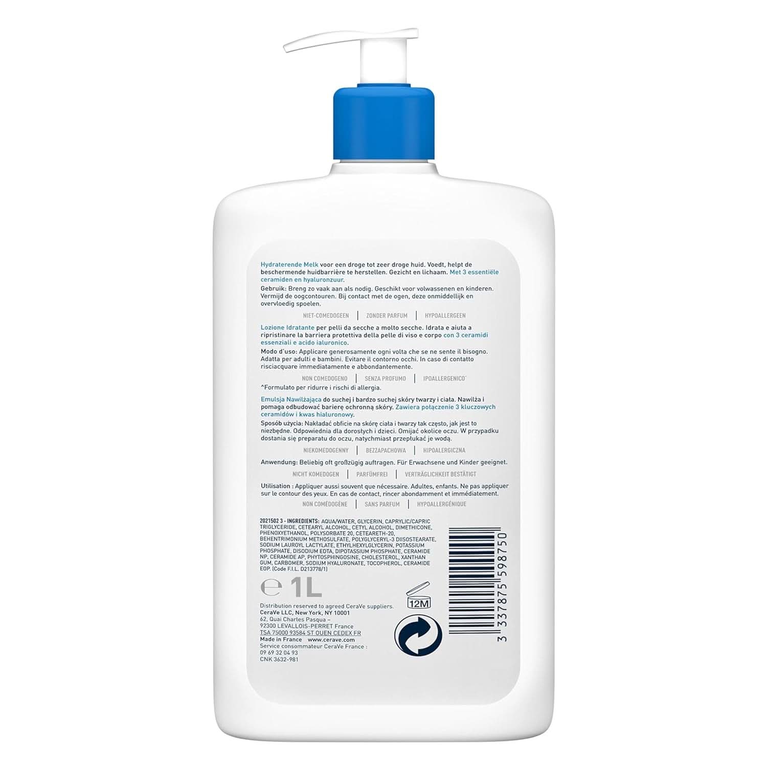 Cerave Nawilżający balsam do ciała i twarzy, 1 litr Sklep z kosmetykami i urodą Naty