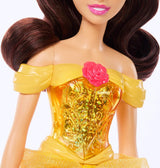 Mattel Disney Princess Toy Przegubowa lalka Belle Fashion z błyszczącymi ubraniami i akcesoriami Prezent inspirowany filmami Disneya dla dzieci HLW11