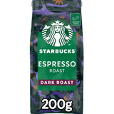 STARBUCKS kawa palona espresso, czarna palona, ​​całe ziarna kawy 200g (opakowanie 6 szt.)
