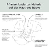 Pieluchy Kit & Kin Premium, rozmiar 4 (9-14 kg), 128 sztuk, na bazie roślin i hipoalergiczne, niezawodna ochrona przed wyciekami, wegańskie i wolne od okrucieństwa