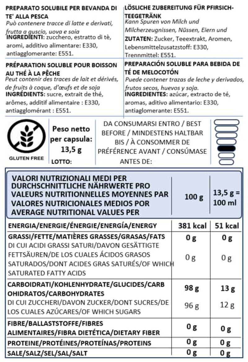 Caffè Vulcanus - 60 kapsułek mieszanka herbat, smak: herbata angielska, herbata brzoskwiniowa, herbata cytrynowa i herbata jagodowa - kapsułki kompatybilne z Nescafe Dolce Gusto