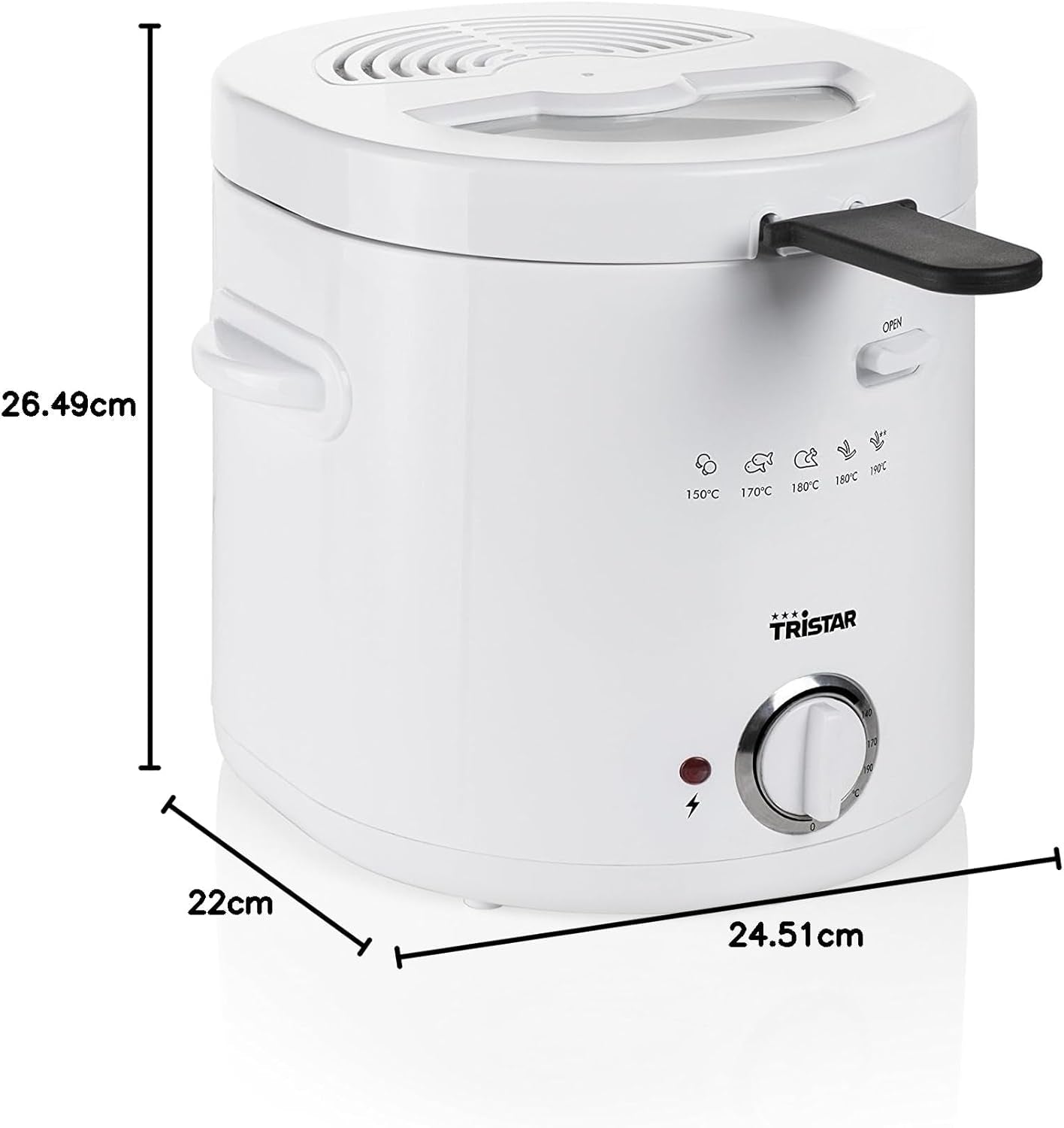 Frytownica Tristar FR-6941 - termostat, 1,5 l, 1000 W, biała AGD Naty Shop