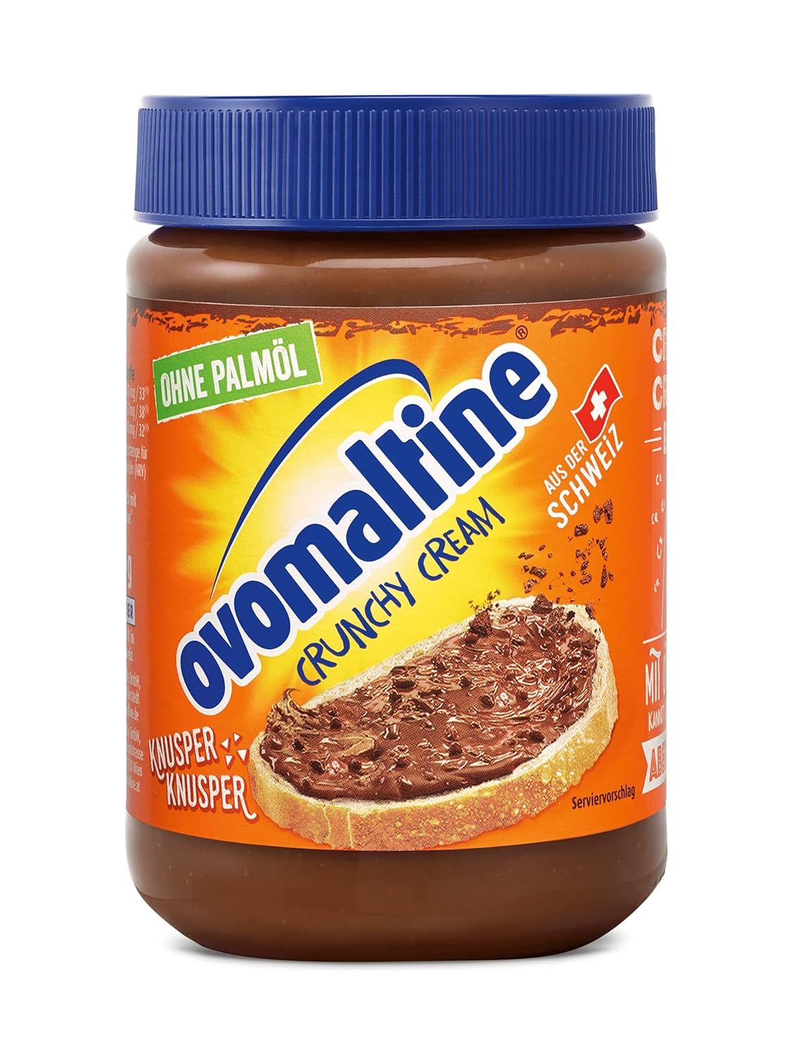 Ovomaltine OVO break Wafer and Chocolate Bar - chrupiąca przekąska o niepowtarzalnym smaku naszego popularnego Creme Crocante, naturalnie bez oleju palmowego (4 x 39g)