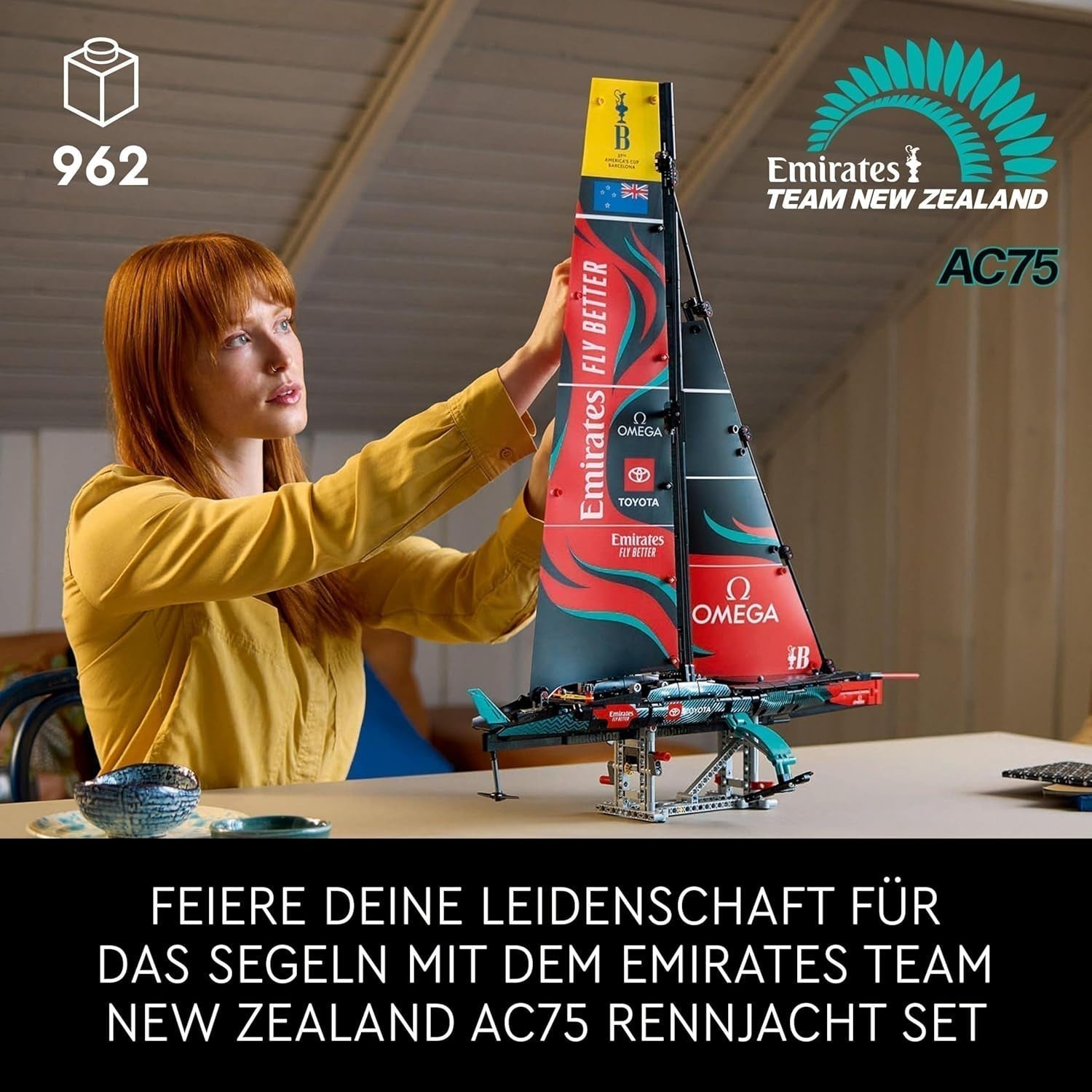 LEGO Technic Emirates Team New Zealand AC75 Racing Yacht Zestaw do budowania żaglówki dla dorosłych Prezent dla mężczyzn i kobiet Kreatywne i relaksujące zajęcia 42174 Zestawy do budowania Besuche w sklepie LEGO
