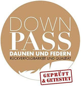 Kołdra puchowa Traumnacht Basic Light z nowym białym puchem (60%) i pierzem (40%), DIN EN 12934, 135 X 200 cm, Down Pass i certyfikatem Oeko-Tex, wyprodukowana zgodnie z niemiecką normą jakości. Kołdry i kołdry Naty Shop
