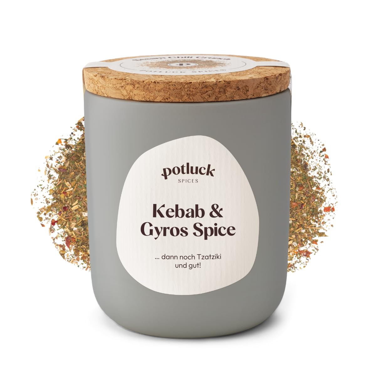Potluk | Przyprawa do Kebabu i Gyrosu | Gewürzzubereitung im Keramiktopf | 50g | Wegańskie, bezglutenowe i z naturalnymi składnikami