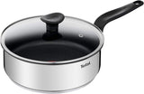 Tefal Patelnia główna 20 cm, stal nierdzewna Z powłoką nieprzywierającą Garnki i patelnie Naty Shop Powłoka nieprzywierająca Patelnia do gotowania 24 cm