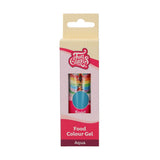Funcakes Food Color Gel Aqua: Wysoce skoncentrowany barwnik spożywczy do ciast, śmietany, fondantu i marcepanu. Łatwe dozowanie. Pojedyncza kropla pozwala uzyskać żywe kolory. Halal. 30 gr.