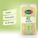 BIOASIA Organic Mie Noodles, makaron pszenny bez jajka, przygotowany szybko i łatwo, wegetariański (8 x 250 g)