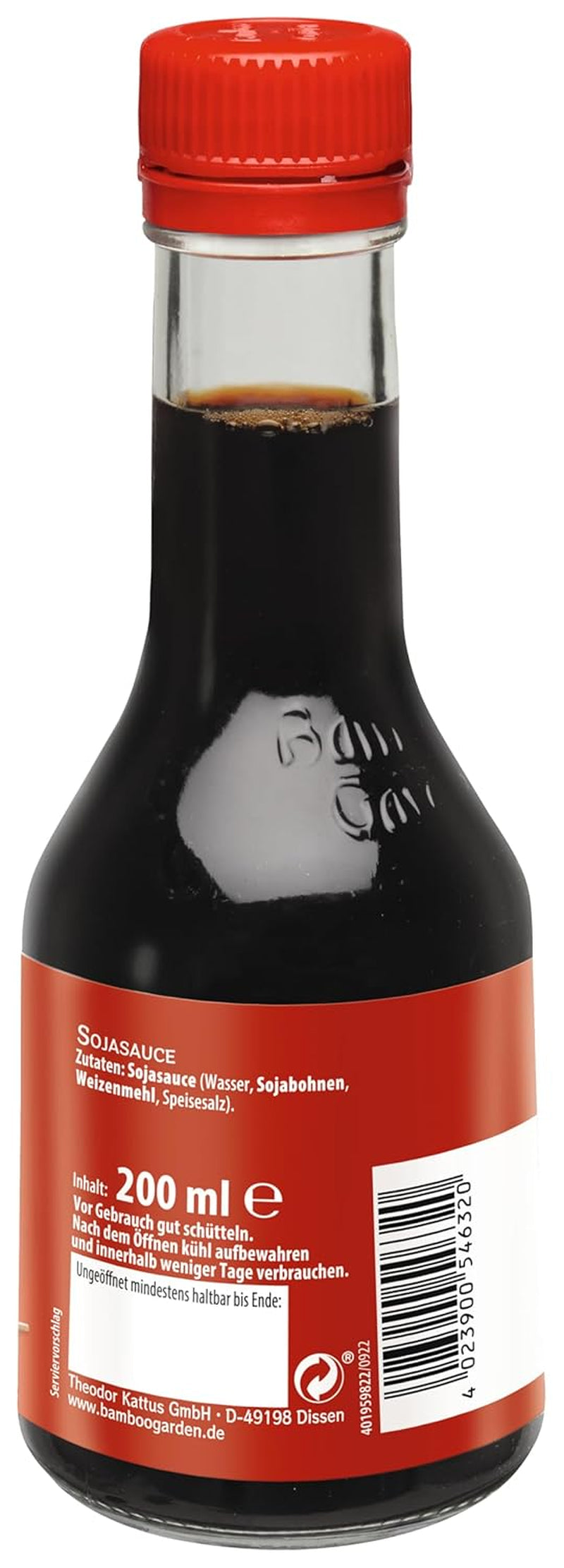 Bamboo Garden - Chinesische Sojasauce , Würzsauce für Fleisch, Geflügel, Gemüse und vieles więcej , 1 x 200 ml (Verpackungsdesign kann abweichen)