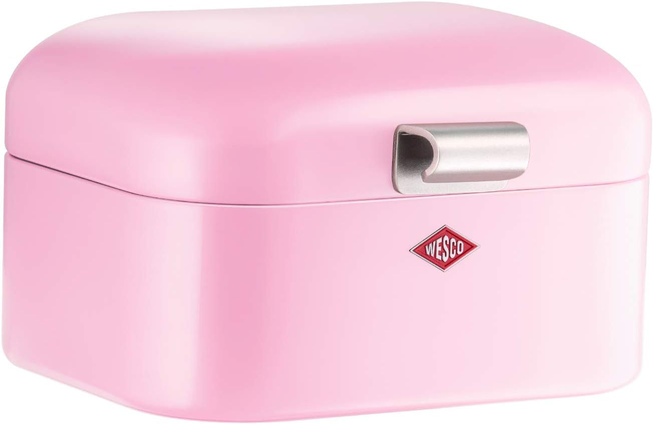 Kosz na chleb Wesco 235 001 Mini Grandy 17 x 18 x 12 cm (dł./szer./wys.) różowy, stal nierdzewna Pudełka do przechowywania żywności Naty Shop różowy