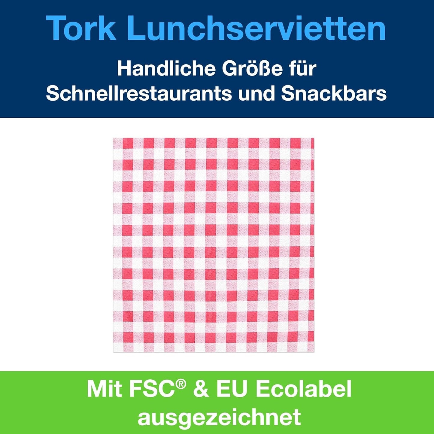 Tork serwetka obiadowa Bistrored, 1/4 złożenia, 1 warstwa, 33 cm × 33 cm, 8 × 400 serwetek, 509359