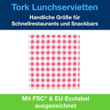 Tork serwetka obiadowa Bistrored, 1/4 złożenia, 1 warstwa, 33 cm × 33 cm, 8 × 400 serwetek, 509359