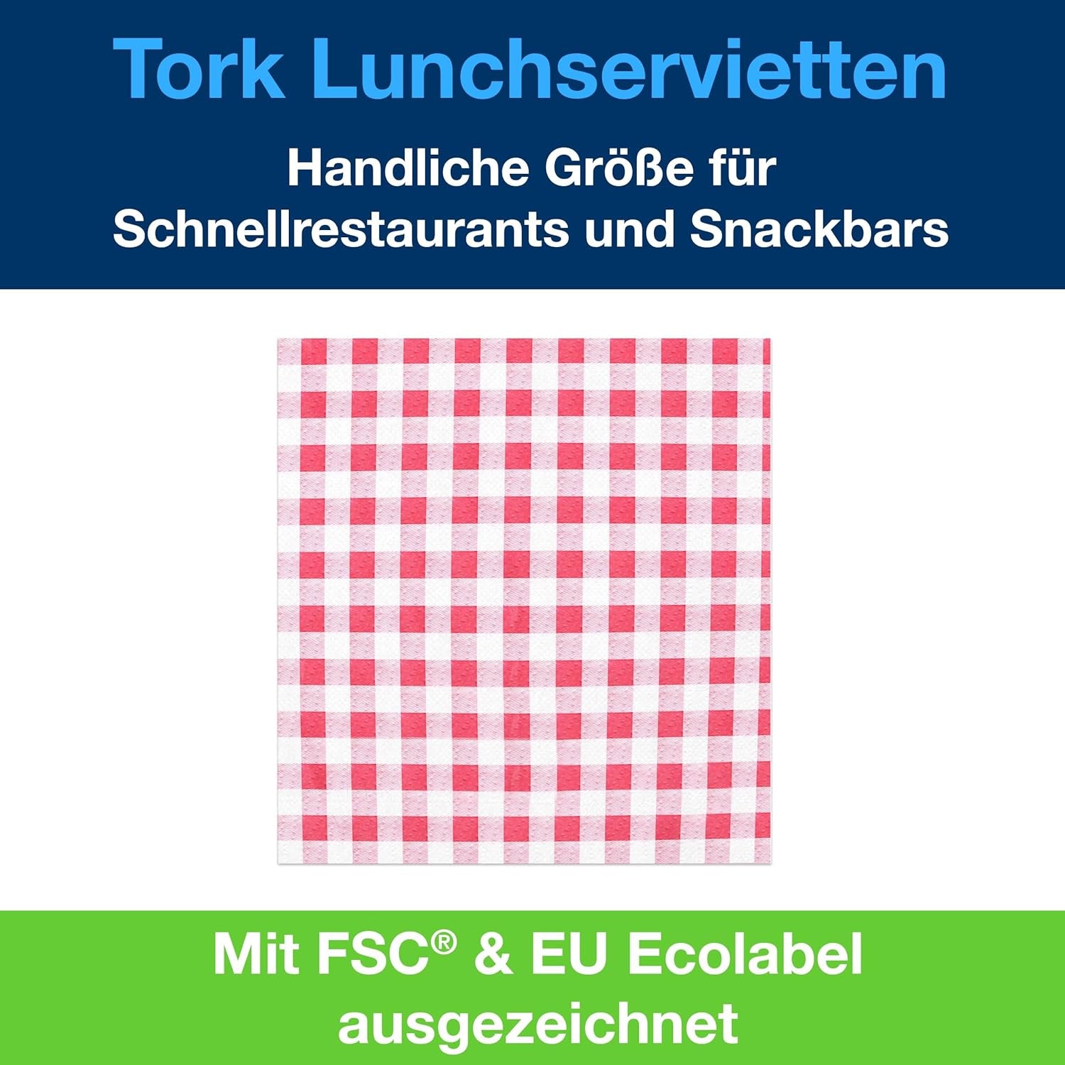 Tork serwetka obiadowa Bistrored, 1/4 złożenia, 1 warstwa, 33 cm × 33 cm, 8 × 400 serwetek, 509359