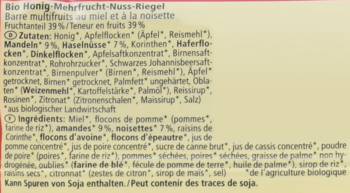 Bio Obstsalat-Riegel, opakowanie 16er (16 x 40 g)