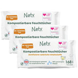 Chusteczki Naty Baby | 100% ziołowy i bezzapachowy dla skóry wrażliwej | Certyfikowane, kompostowalne chusteczki niezawierające plastiku, zawierające w 98% wodę oczyszczoną | 672 chusteczki (12 opakowań)