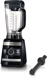 Bosch Mikser stojący Vitaboost MMBH6P6BDE, 6-Klingen-Edelstahlmesser, 2,5 l Tritan-Mixbehälter, Stopfer, 6 programów automatycznych, Rezeptbuch, Bpa-Frei, Einfache Reinigung, 45 000 U/Min, 1600 W, Schwarz Bucatarie Naty Shop Single Schwarz Deutsches Rezeptbuch