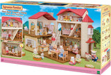 5716 Domek z poddaszem - domek dla lalek i L5339 Pokój dzienny w wiejskim domku - meble do domku dla lalek, 30 x 50 cm, 1 sztuka (1 opakowanie), wykonane z tworzywa sztucznego