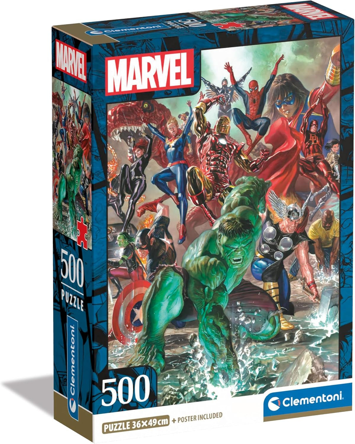 Clementoni Marvel Puzzle 500 sztuk dla dorosłych - Puzzle dla dorosłych w 49 x 36 cm - Trudne puzzle dla dorosłych od Clementoni 35546 Puzzle Naty Shop Domyślny tytuł
